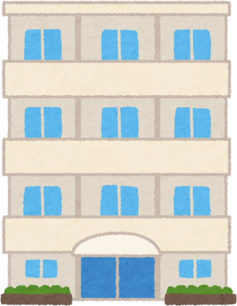 Watercolor Illustration of a White Apartment Building